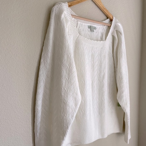 Ryegrass Pointelle Soft Oversized Sweater NWT - Picture 3 of 6